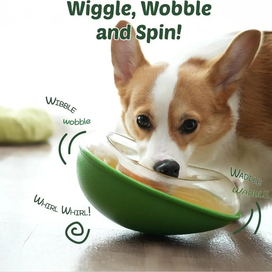 Avocado Pet Automatic Feeder Dog Feeder Puppy Leaking Food Toy