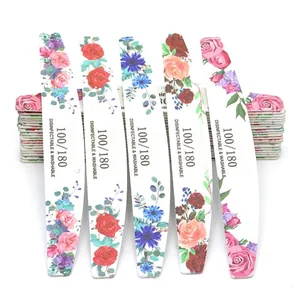 10 قطع ملفات الأظافر المهنية 100/180 قوي الخشب الكتابة ورق الصنفرة الصنفرة على الوجهين عازلة كتلة ملف الفن أدوات الأظافر أفضل 10 مبيعات ورق صنفرة باركسايد - رقم 4