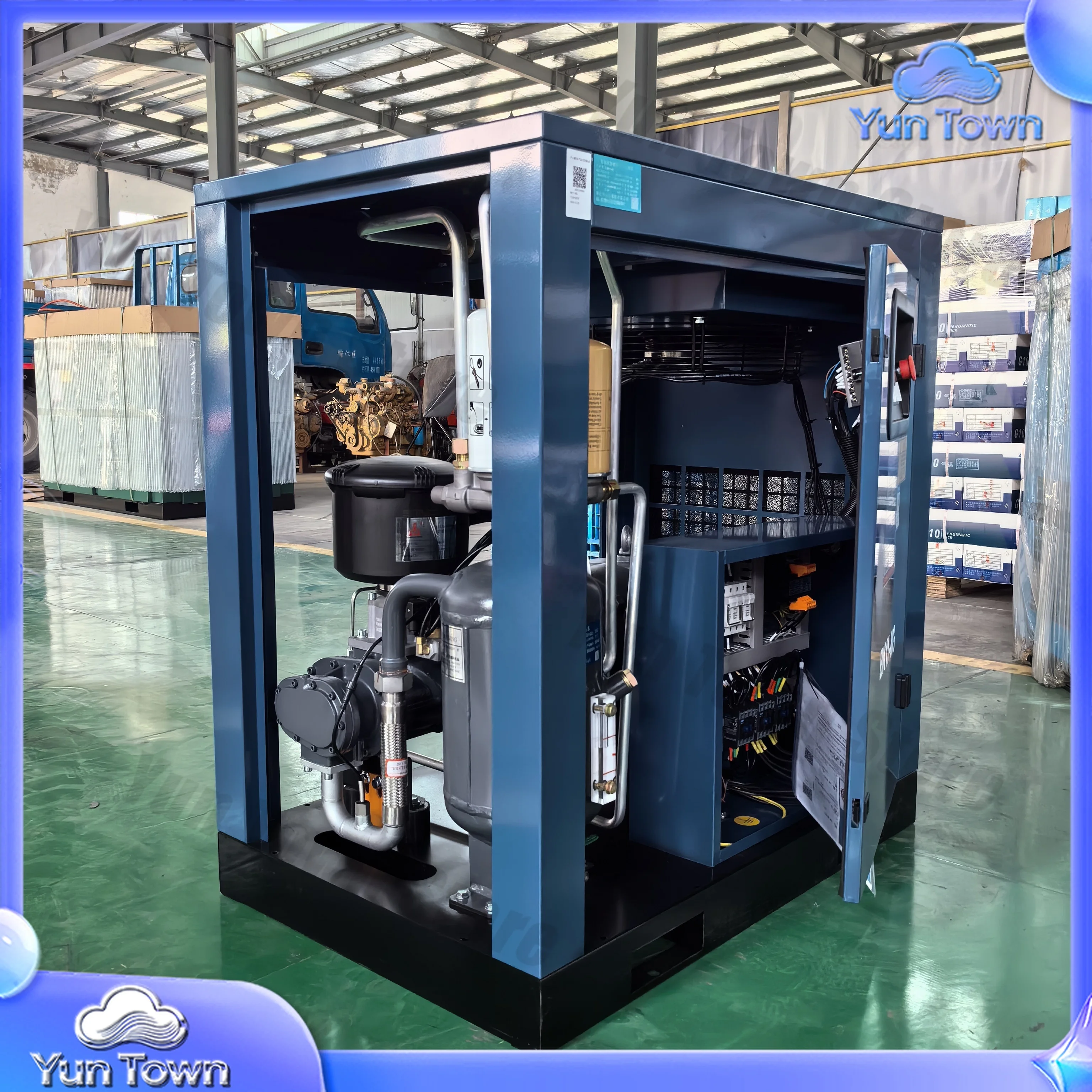 Direct Drive Configuration and G1 Interface 11KW 15HP Screw Air Compressor for Industrial Use for Air Compressor Parts for