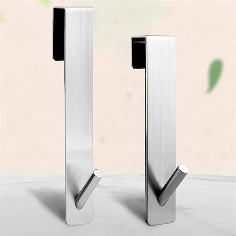 Bathroom Shower Door Back Hook Stainless Steel Over Glass Door Shower Towel Rack S-Shape Bathroom Bathrobe Hanger Holder Hooks