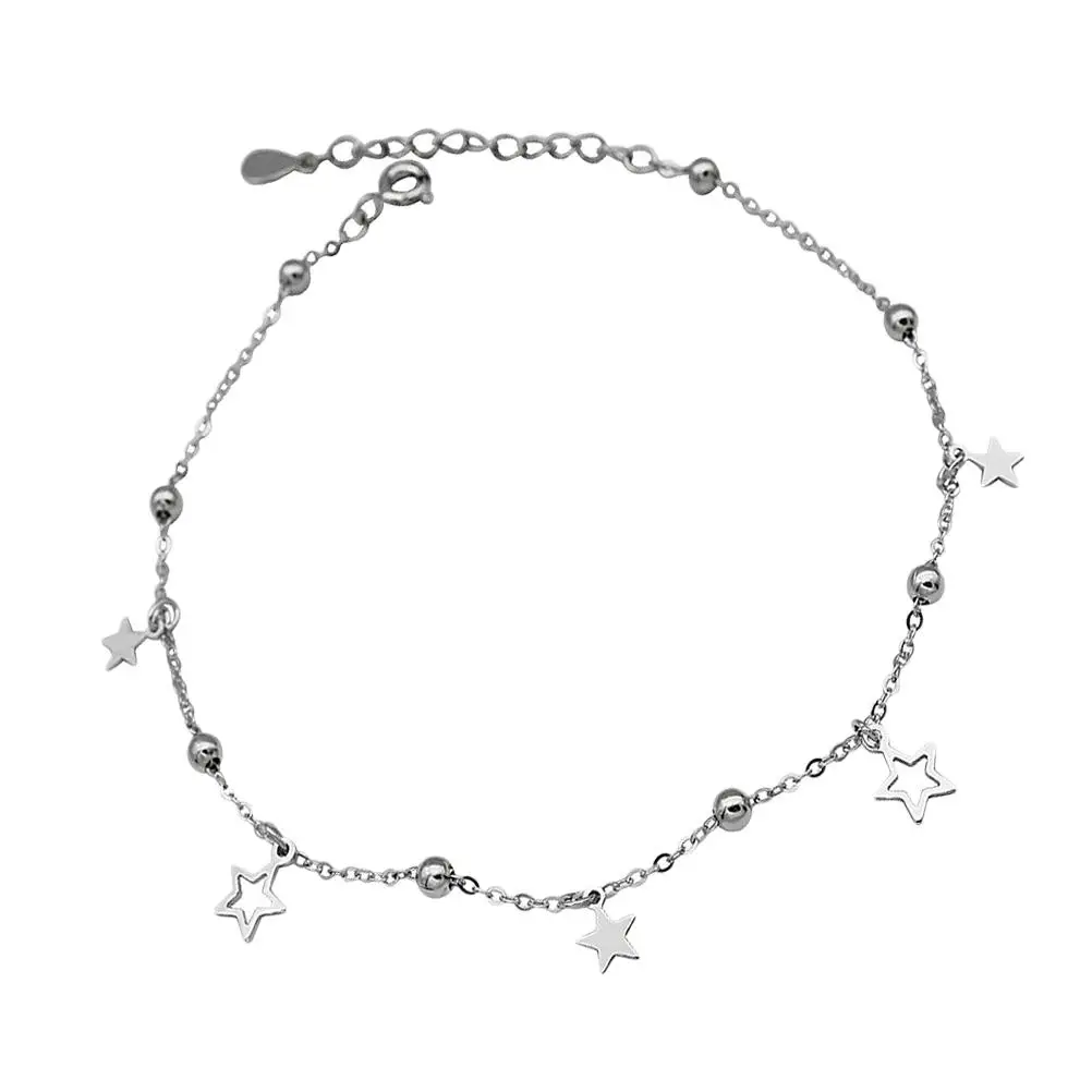 

Sterling Silver Anklet Foot Pendant Chain Jewelry Anklets Creative Woman Fashion Beach