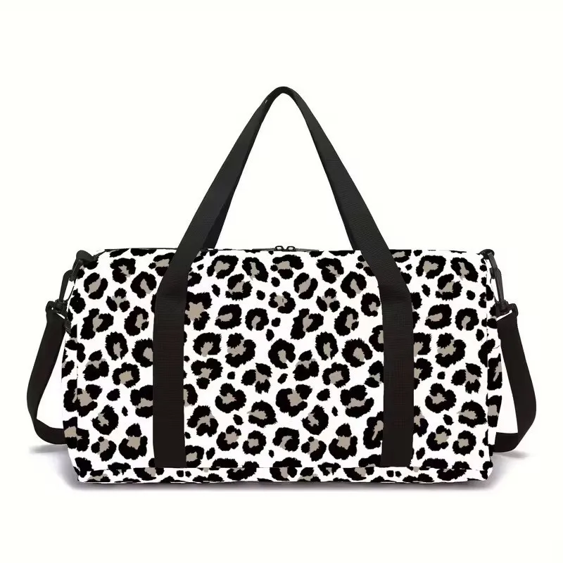 

Молодежные спортивные сумки через плечо с 3D-принтом в виде леопардового и зебрового принта, в форме бочонка, для занятий спортом на открытом воздухе, для спортзала, йоги, с большой вместимостью, дорожные сумки