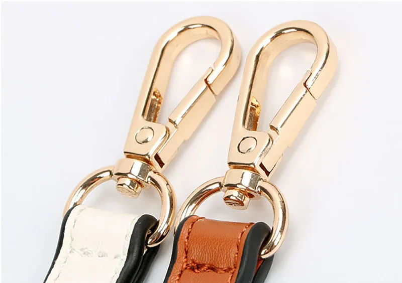 Hot Sale!PU Leather Bag Strap Handbags Handles For Handbag Short Bag Strap Purse Strap Golden Buckle Replacement Bag Belt Strap