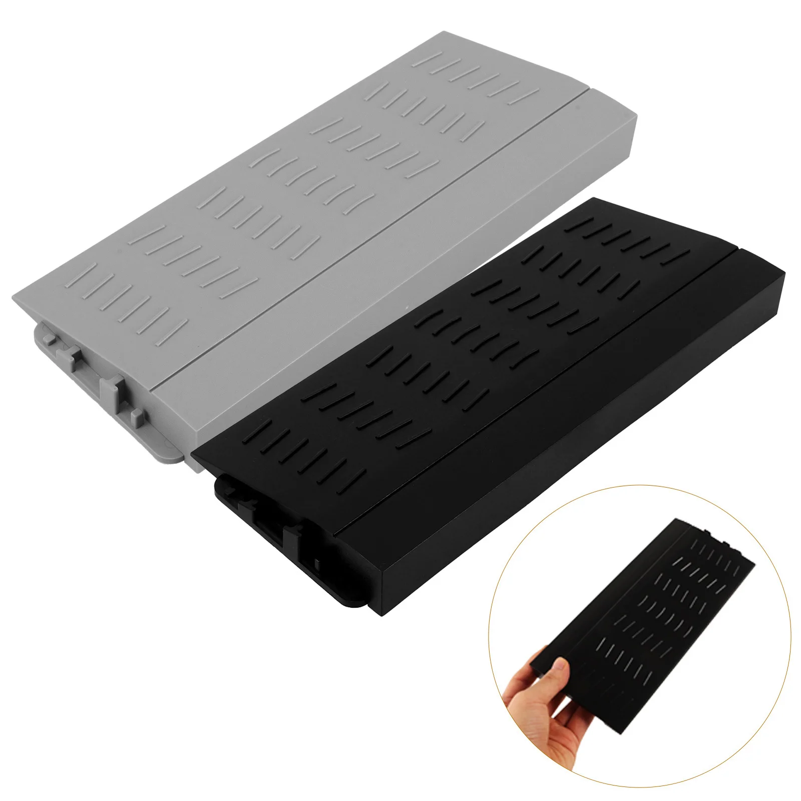 2Pcs Robot Vacuum Incline Mat Heavy Duty Threshold Ramp for Entryways Non-Slip Design Quick Install Robot Vacuum Step Ramp