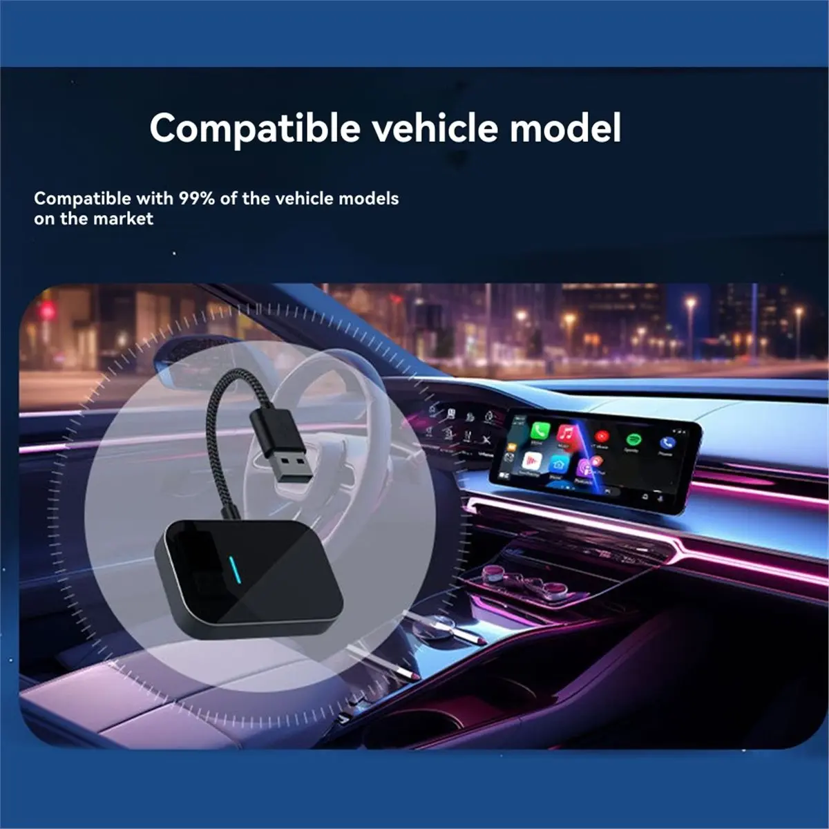 2 in 1 Mini Wired to Car Conversion Car CarPlay Adapter Smart Android Auto Box for Car Original Radio Stereo