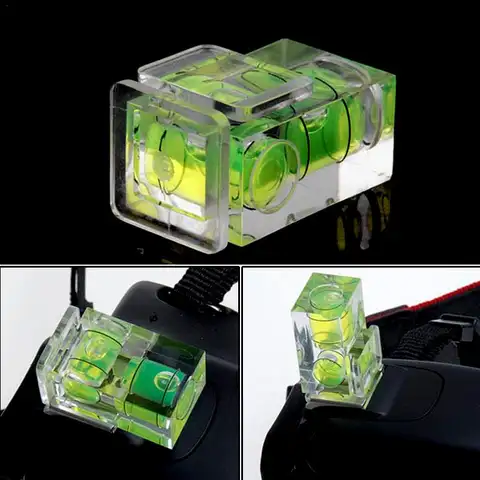 Universal 3-Axis Hot Shoe Fixed Bubble Spirit Level 3D Spirit Level For Canon/Nikon/Pentax DSLR Camera Photography Accessory