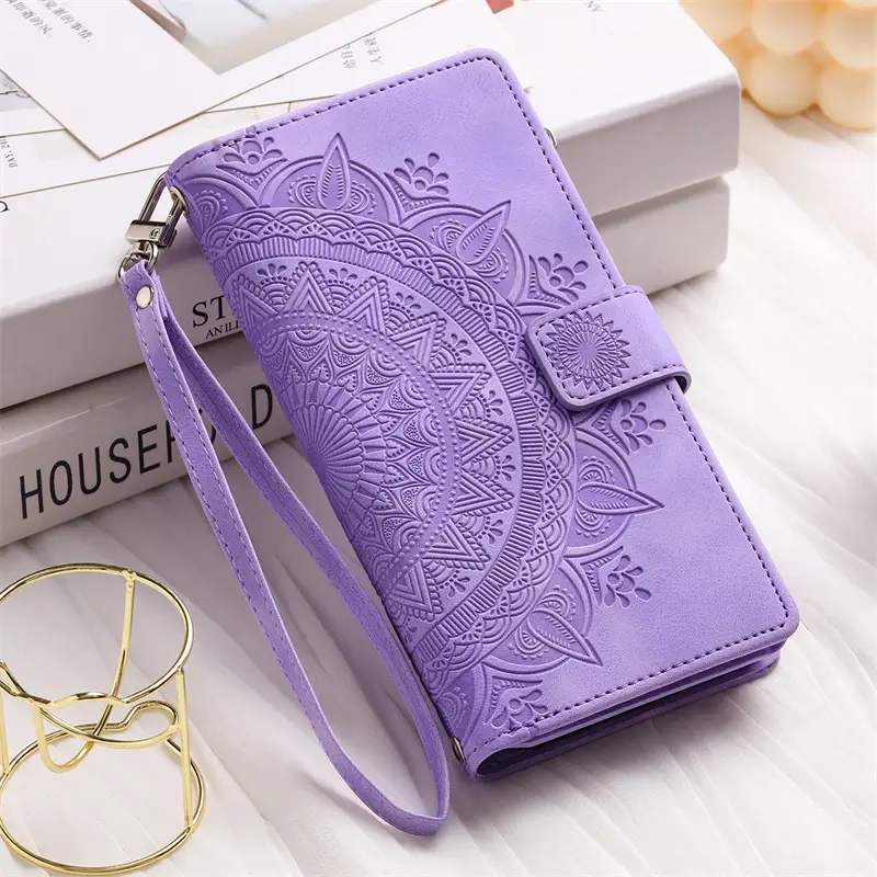 Totems Zipper Card Case for Xiaomi Poco X6 F6 M6 F5 X5 X4 X3 NFC F3 F4 Pro C65 C55 Luxury Magnetic Leather Wallet Protect Cover - Image 14