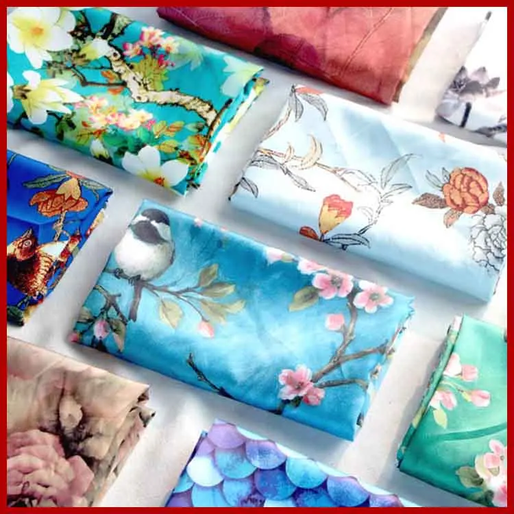 SMTA 50 150cm* Material Fabric Cotton The Cloth Tissu Au Metre Sewing Accessories Tela Knit Fabric Rayon Guofeng Flower D30