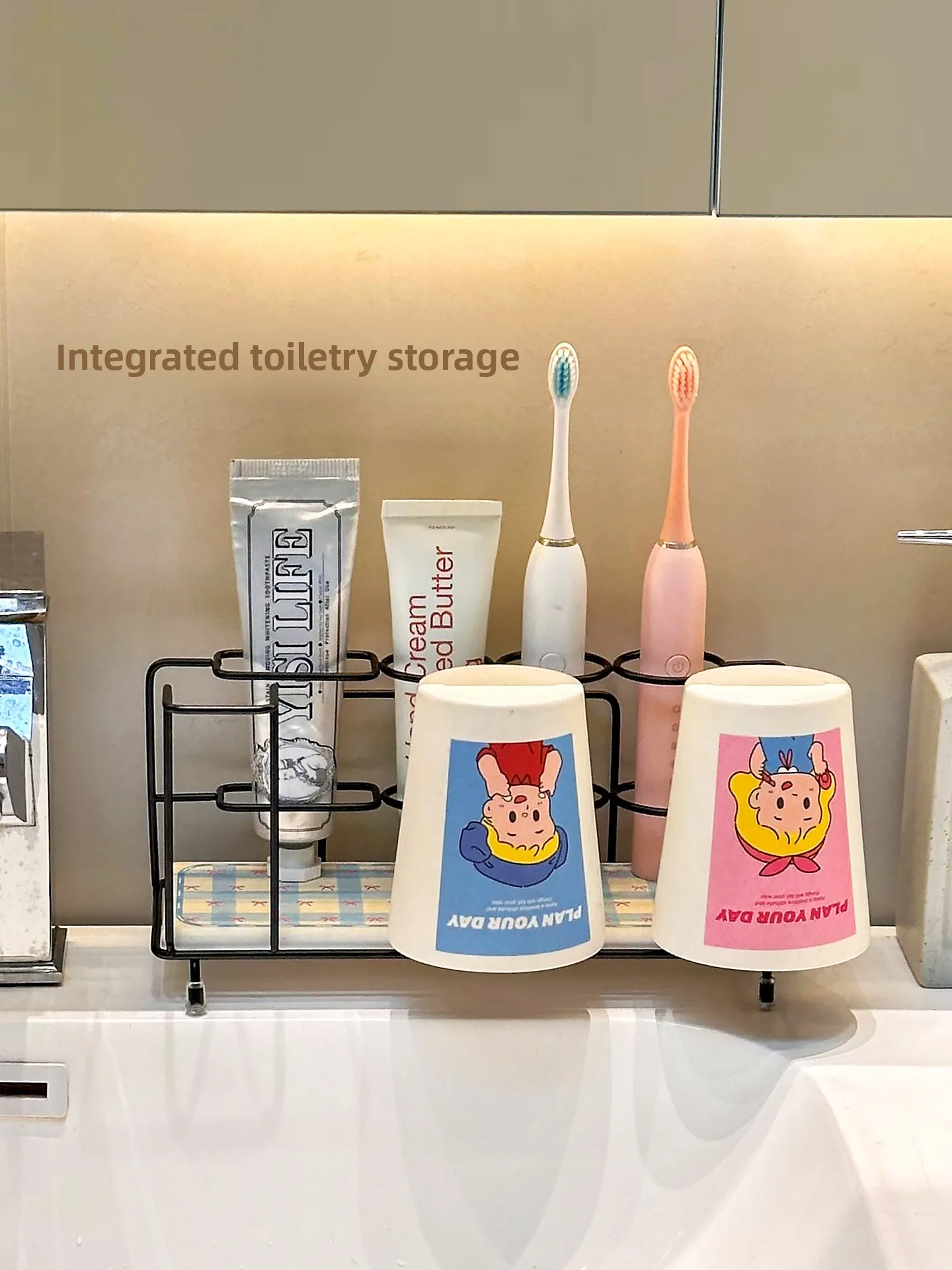 

Adorable Toothbru Holder Aae Mud Batoom Sink Cup Mat Drain Pad Simple Sle Countertop Placement No Tootaste Holder