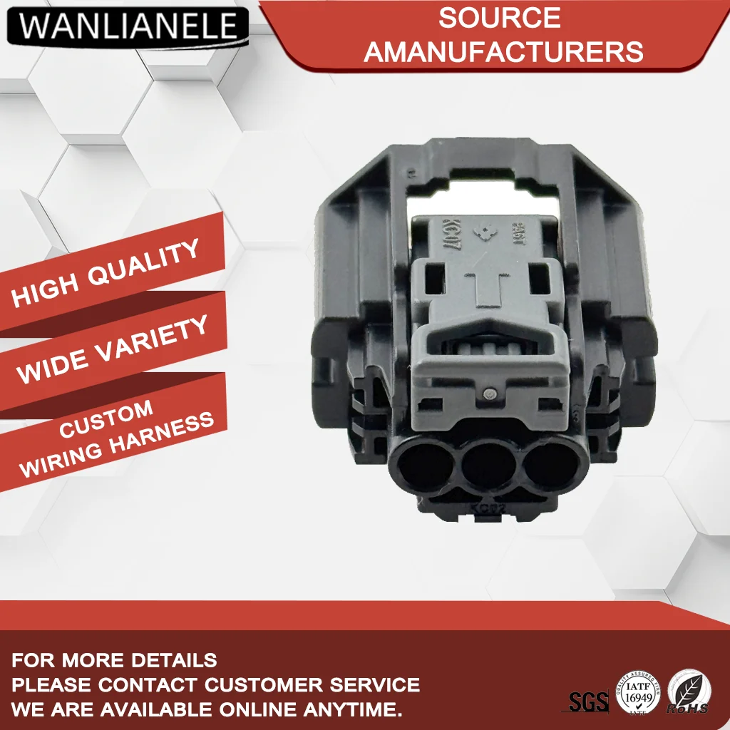 50 Sets 3 Pin Sealed Waterproof Female Automotive Electrical Plug Auto Connector Car Connector 6189-7625