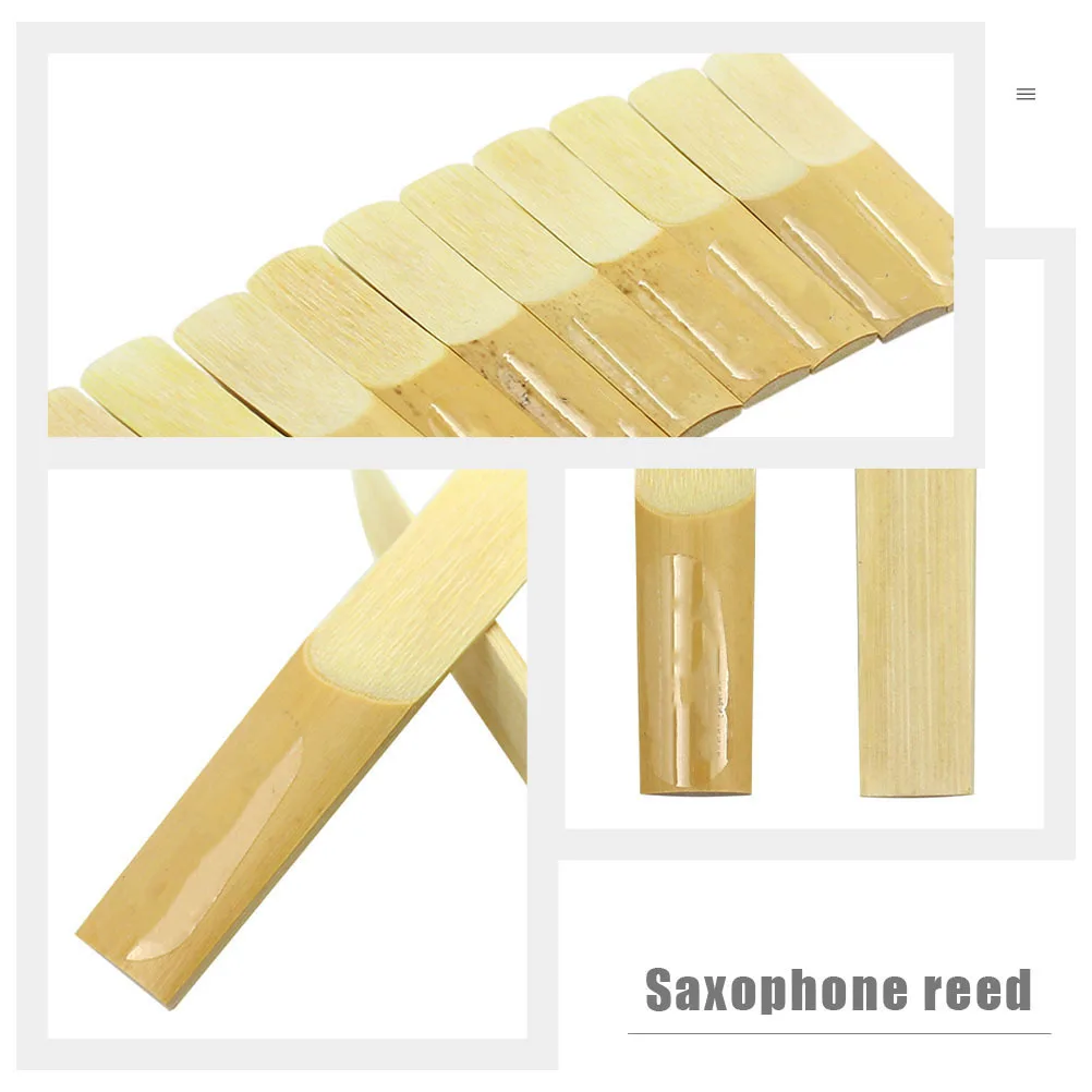 10Pcs Saxophone Reeds Natural Tenor Sax Reeds High Durability Pure Sound Instrument Accessories Saxophone Parts