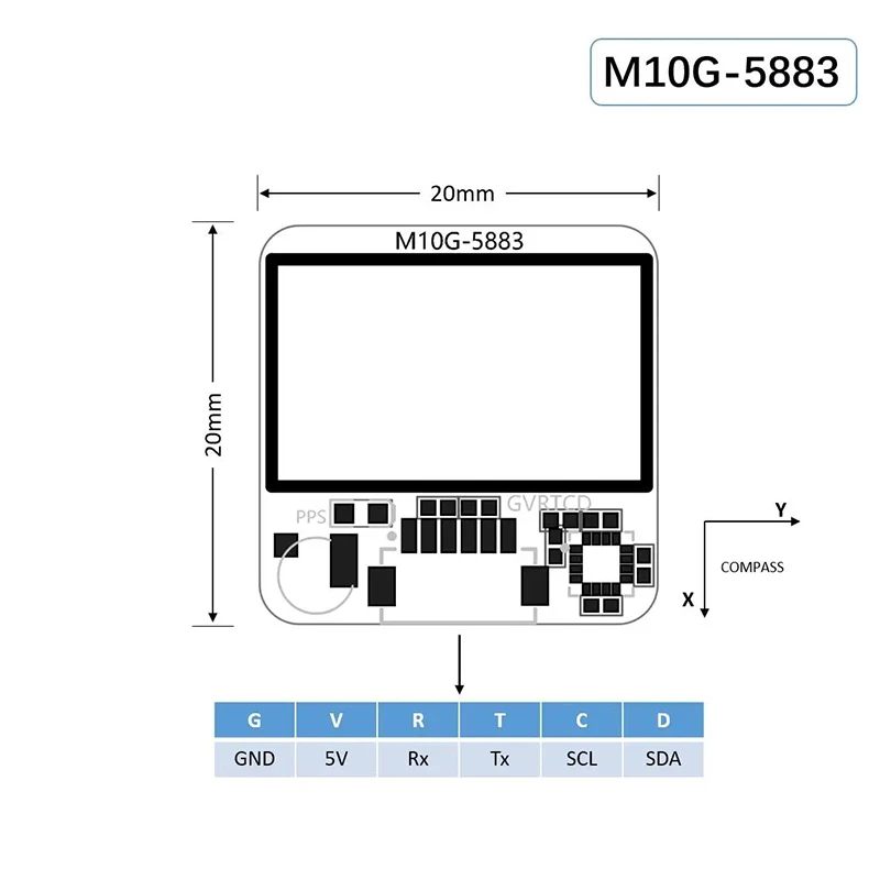 M10 Gps Mini Gnss Module Met Kompas Qmc5883l Voor Fpv Racing Drones Robotica Boten Flight Control Inav Betaflift Ardupilot Px4