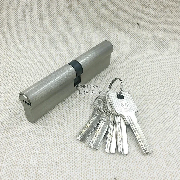 

Door Cylinder 120mm Security For 90-100mm Thickness Door Lock Cylinder Interior Bedroom Living Lock Handle 5 pcs Brass Key