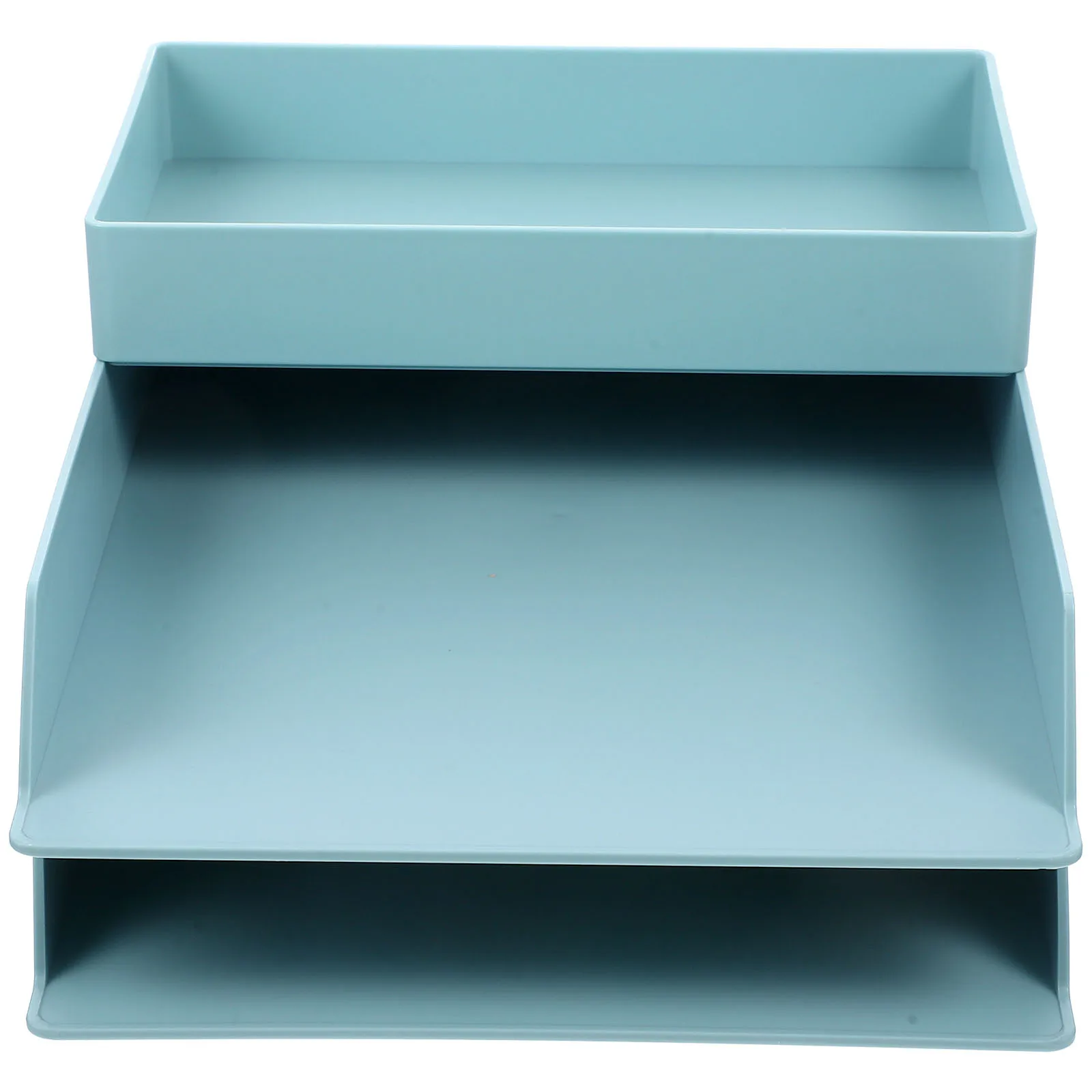 

1Set File Storage Box ABS Desktop Organizer for Documents Folders Letters Stackable Office Storage Shelf Space Saving Document
