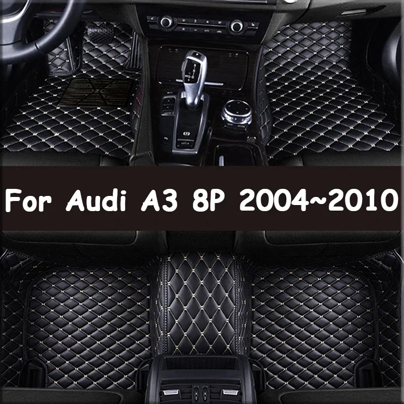 

Автомобильный коврик для Audi A3 8P 2004 ~ 2010, дропшиппинг, центральные аксессуары для интерьера, 100% подходят для кожаных ковров, подушечки для ног 0530