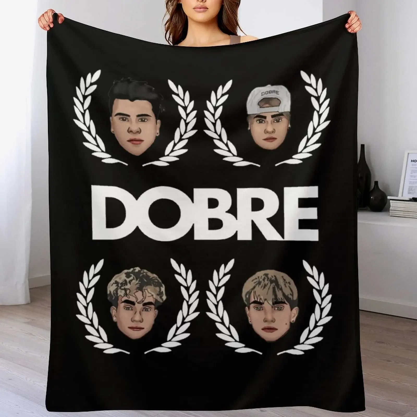 

Dobre Brother Twins Merch Throw Blanket Soft Solid Color Blanket for Couch Bed