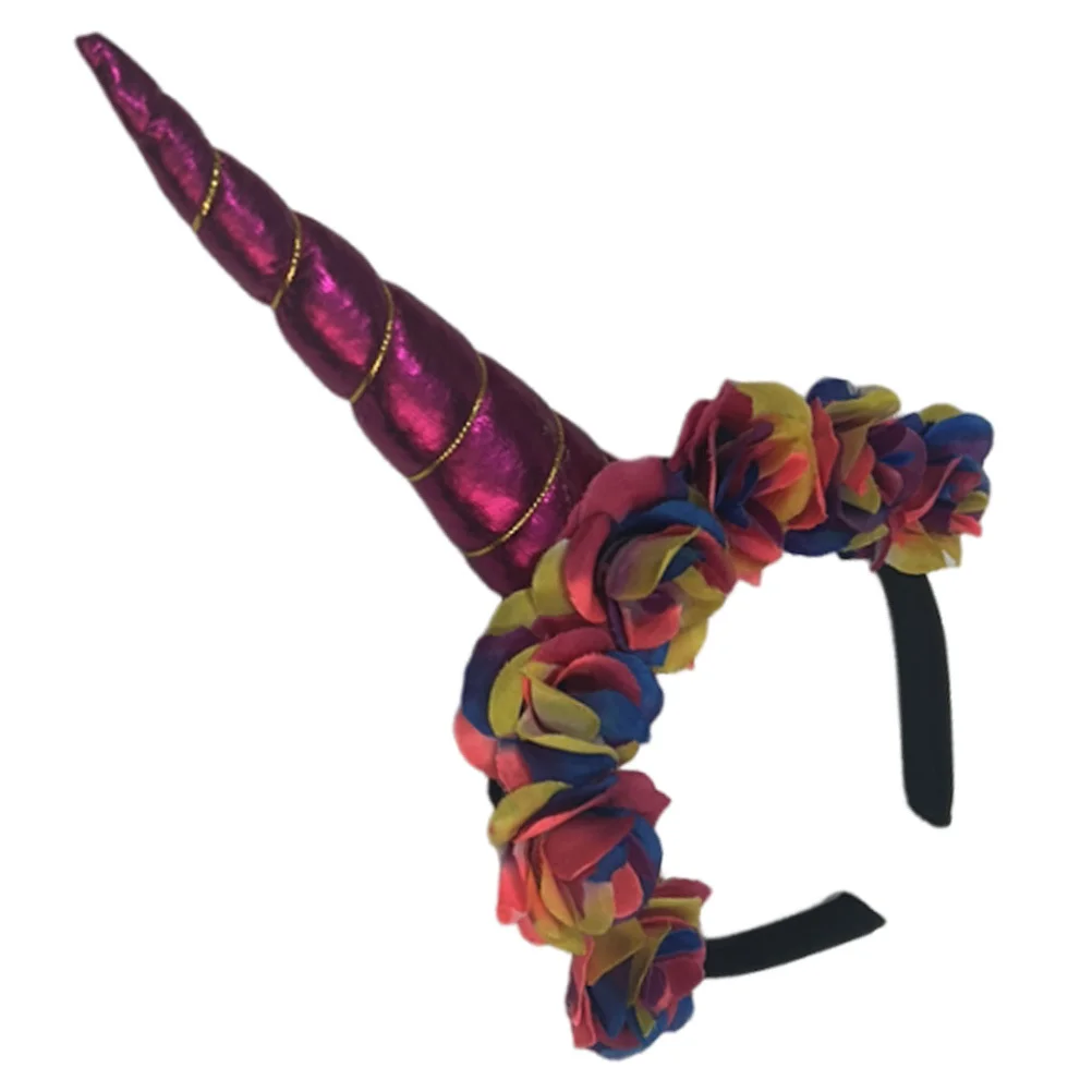 

Unicorn Headband Party Hairband Halloween Costume Headdress Cosplay Accessory Decor Lightweight Comfortable Universal Size For