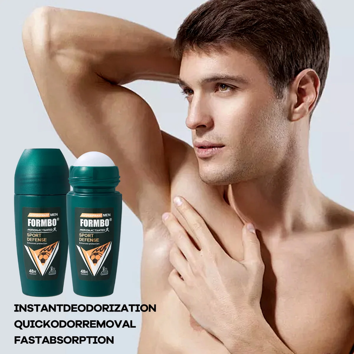 

Men's Bead-and-spray Deodorant, Providing Long-lasting Dryness and Freshness. Cream-based Antiperspirant. Essential for Summer.