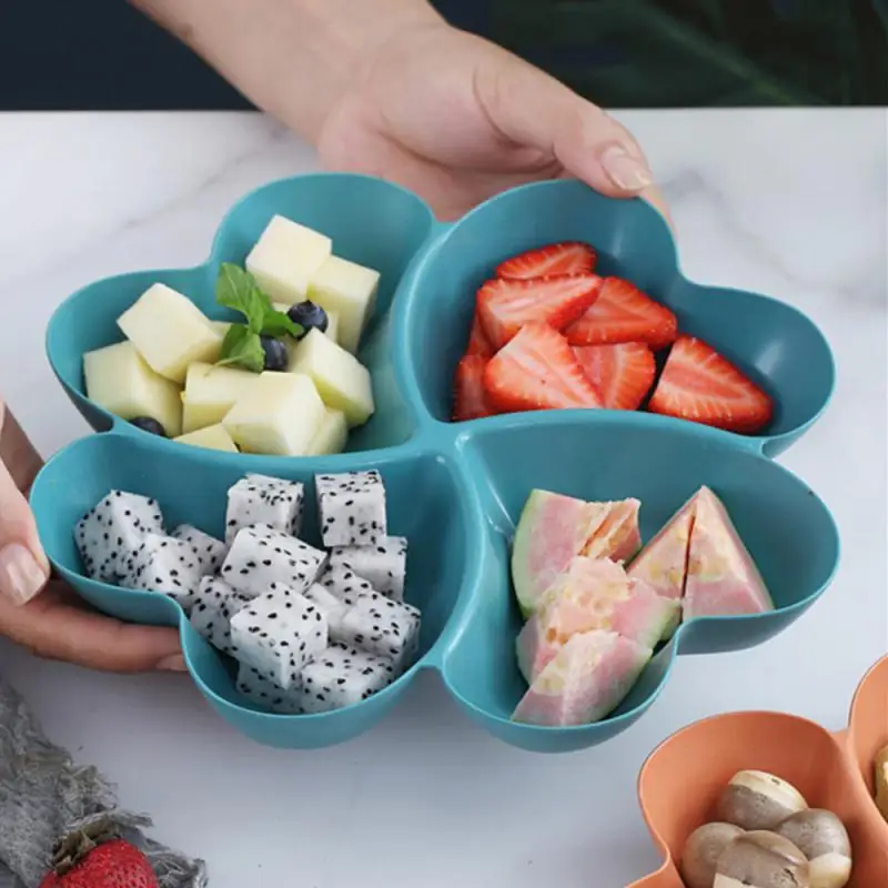 Snack Plate Feel Comfortable Easy End-to-end Access Four-leaf Clover Special Plate Snack Snack Plate Beautiful Shape Fruit Plate