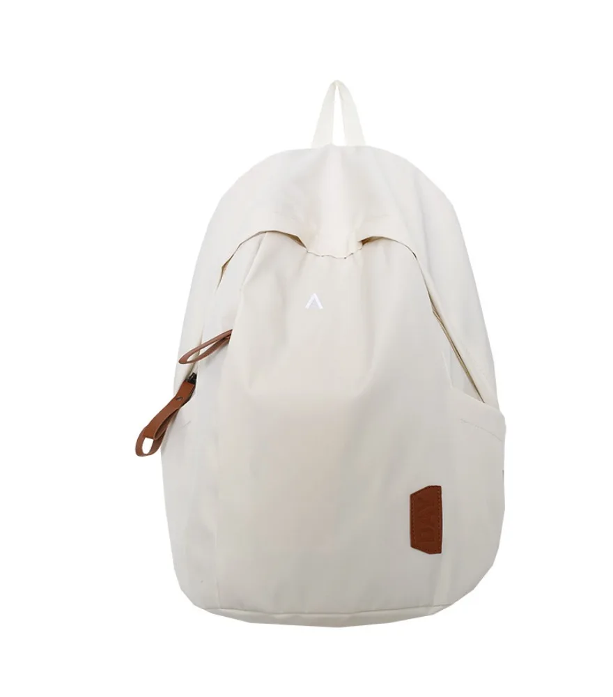 Computer backpack women's high-end solid color travel backpack large capacity high school schoolbag boys college students black