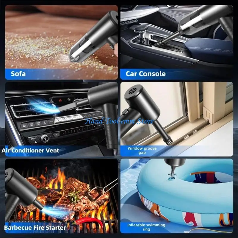 

H37F Multiple Attachment Cordless Handheld 13000Pa Blower Vacuum Cleaner for Home and Car