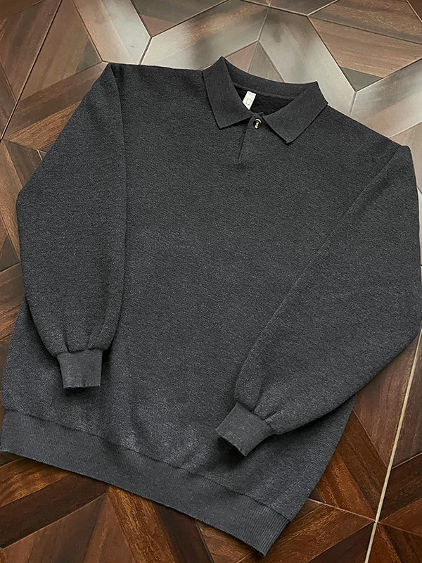 

Thiened Fce Men's Ne Knitwear American Sle Lazy Faion Heavyweight Winter Sweater Casual Loose Fit Long Sve