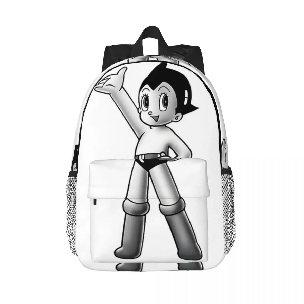 Astro Boy Saluting A Big Hello Backpack Teenager Bookbag Cartoon Children School Bag Travel Rucksack Shoulder Bag Large Capacity