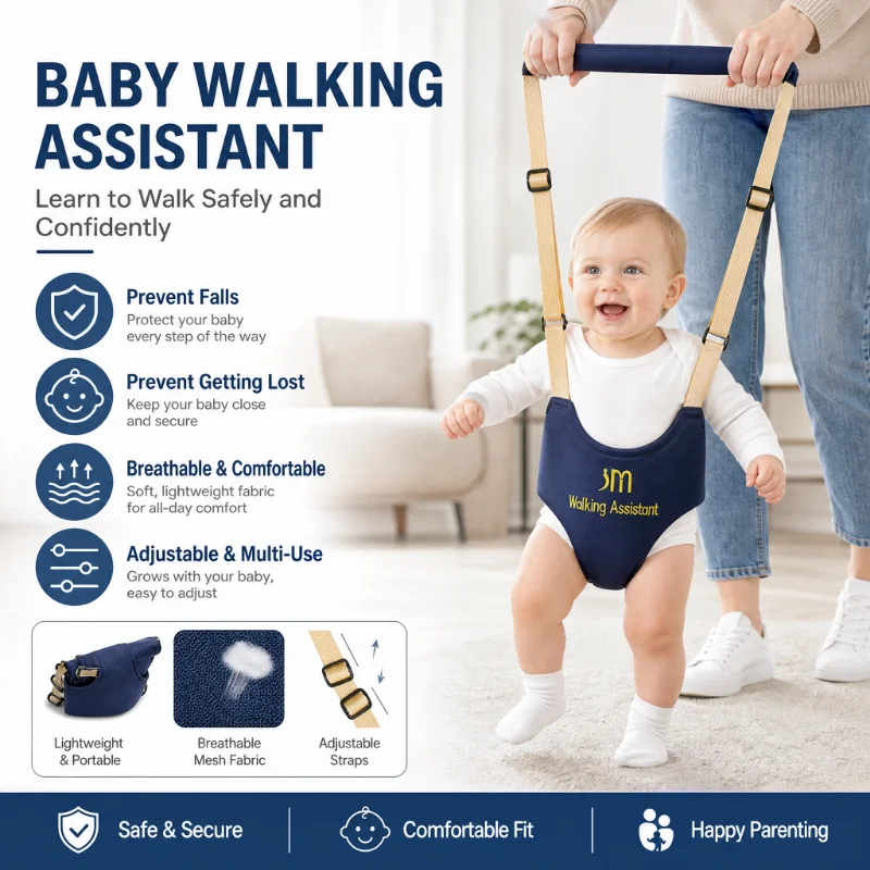 New Kid Baby Infant Toddler Harness Walk Learning Jumper Strap Belt Safety Reins Harness Leashes Anti Fall Artifact Child Leash
