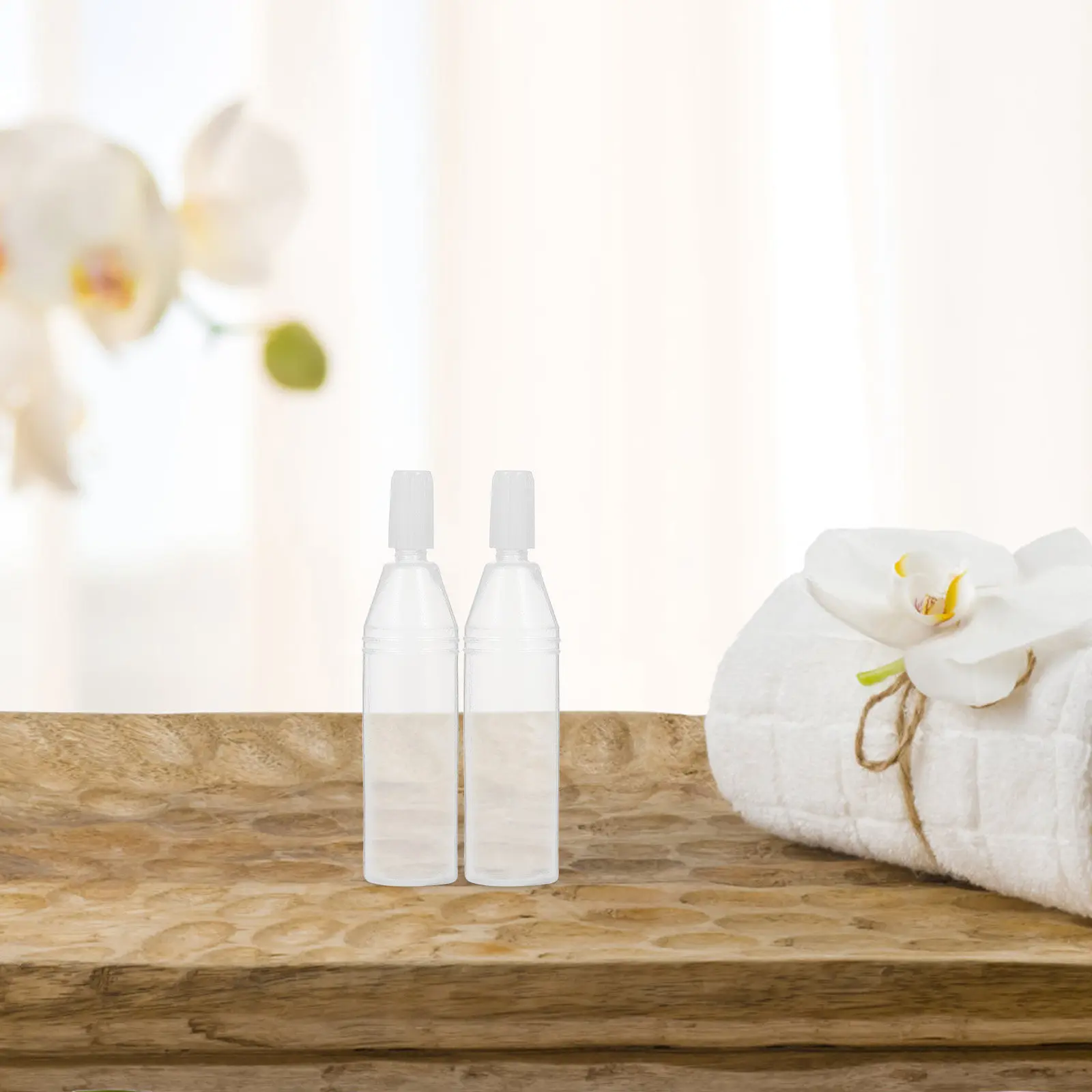 

100Pcs Mini Dropper Bottles 10Ml Empty Plastic Essential Oil Containers Transparent Body Secure White Cap Leak Proof Travel Size