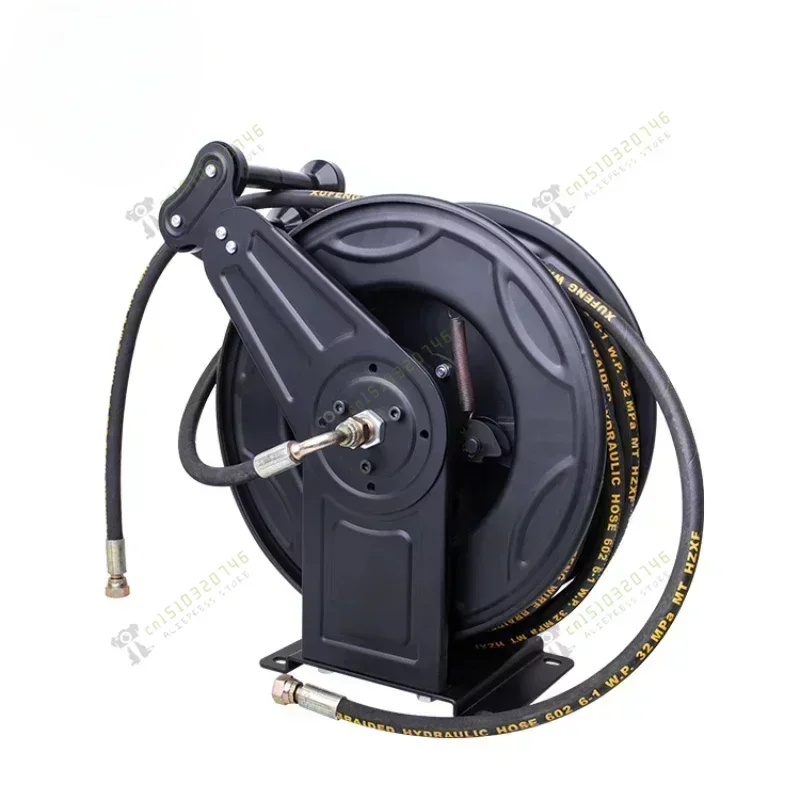 10m Automatic Retracting Metal Hose Reel Garden Wall Mount Stainless Steel Hose Reel Air Carwash High Pressure Washer Hose Reel