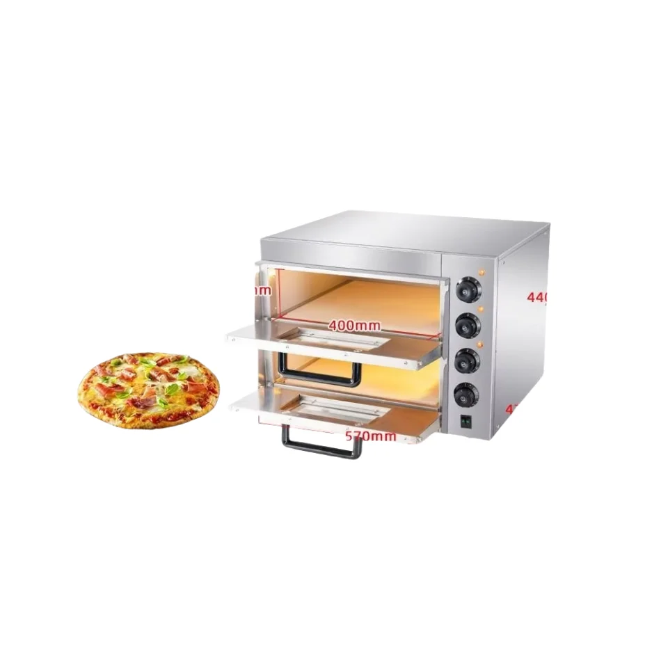 

Single 60L Capacity Electric Pizza Oven Efficient Stainless Steel Freestanding for Household Bakery Restaurant Hotel Use