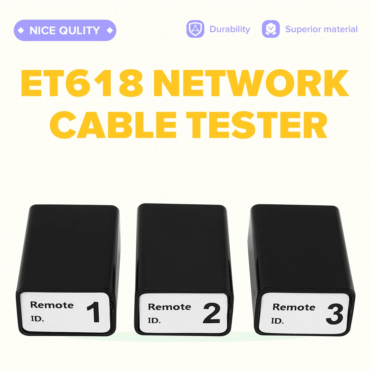 HEIßER ET618 Netzwerk Kabel Tester mit LCD Display Analogen Digitale Suche POE Test Kabel Wiremap Tester ID Mapping Tool (A)