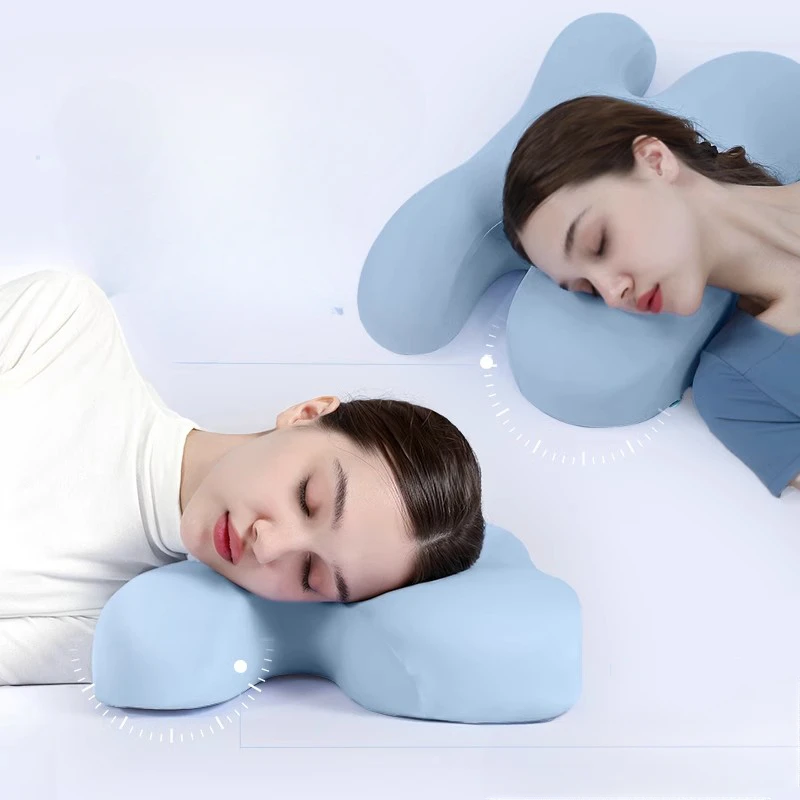 Beauty pillow does not press the face to prevent nasolabial folds deep sleep insomnia cervical spine help sleep