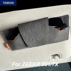 For ZEEKR 001/007/X/009/7X Suede Sunglasses Storage Box Interior Modified Accessories