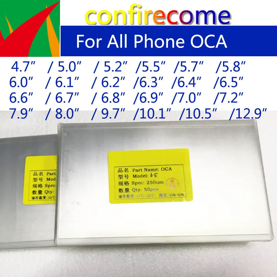 

50Pcs/Lot OCA Optical Clear Adhesive For Universal Size OCA Glue Screen Film Laminating Repair Can Cut