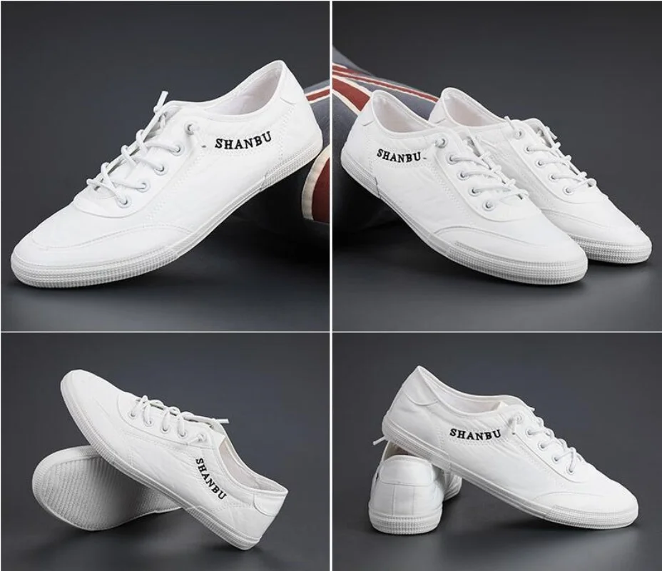 Plus Size 46 Men\'s Casual Shoes Lightweight Breathable Men Shoes Flat Sneakers White Lace-Up Tenis Man sneakers