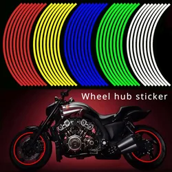 A set of 16 stylish motorcycle 18-inch rim stickers modified wheel stickers Tire reflective stickers night reflective