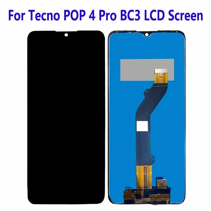 For Tecno Pop 4 Pro BC3 LCD Display Touch Screen Digitizer Assembly Replacement Accessory