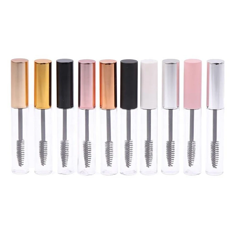 10ml Empty Matte Mascara Tubes Makeup Eyelash Refillable Bottle White Cap Cosmetic Packing Containers Eyebrow Cream Tubes