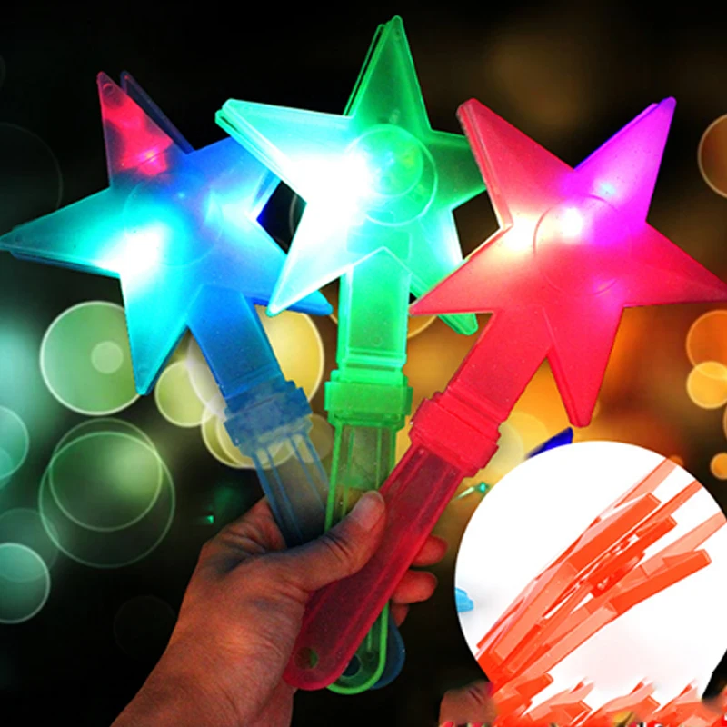 HOT SALE Plastic Glowing Star Clap Party Supplies Funny Colorful Star Hand Clap Applause Makers For Concert Party Dance