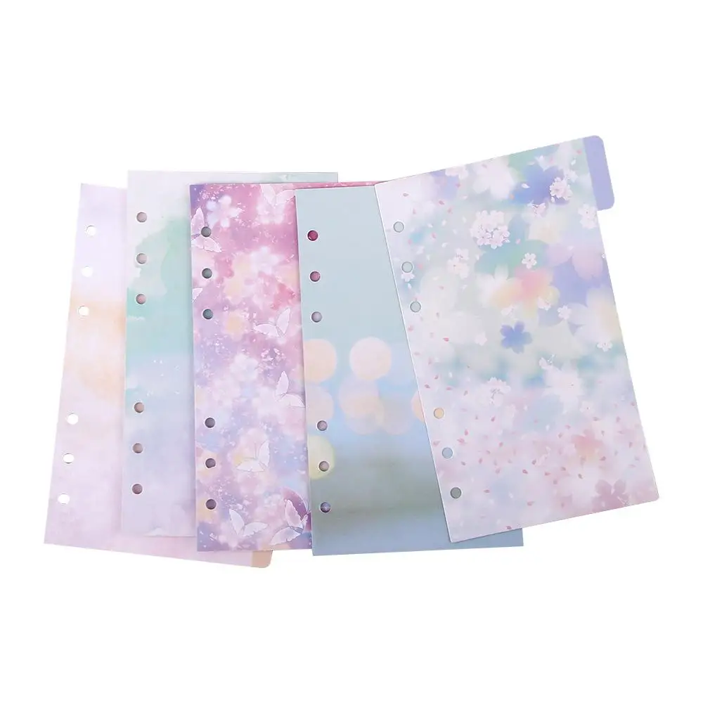 

Binder Indexing Cards 6-Ring Binder Loose Leaf Separator Page Notebook Divider Index Binder Index Page Cherry Blossoms Style