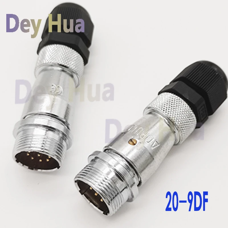 AOPULO Connectors 20DF 20J2 3 4 5 7 9 12DF  (waterproof grade IP65) Straight butt waterproof socket,Type 20