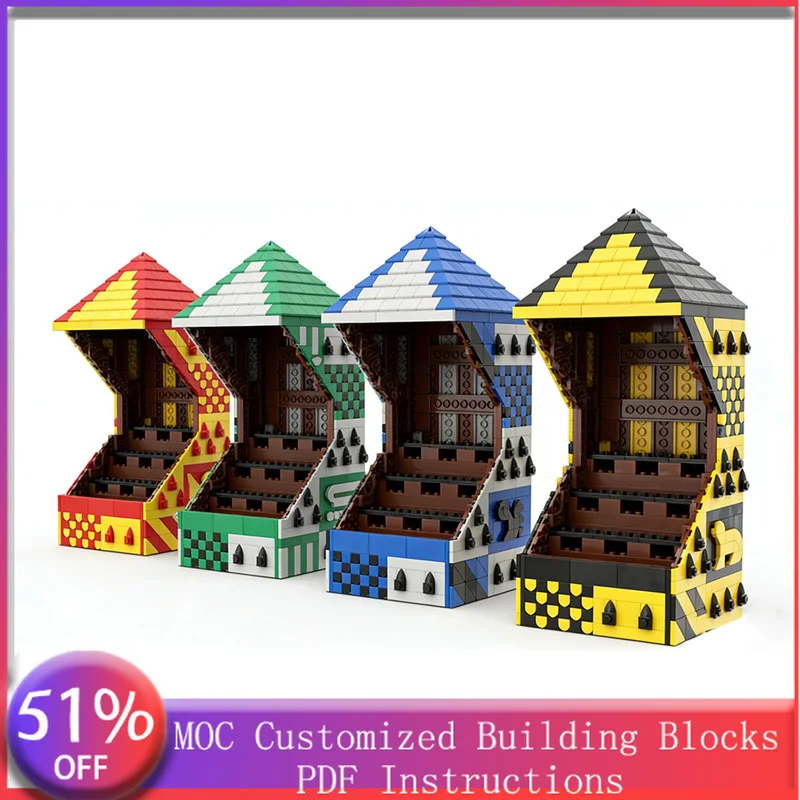 742 STUKS Star Battle HP House Stand MOC Aanpasbare Modulaire Bouwblok Technologie Kinderen Eenvoudige Creatieve DIY Vakantie Speelgoed Cadeaus