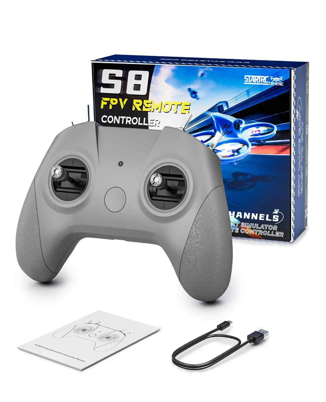 

Контроллер-симулятор дрона S8 Pro для FPV-пилотов-новичков: поддержка режимов DJI Virtual Flight/DRL/Uncrashed/Liftoff/DCL
