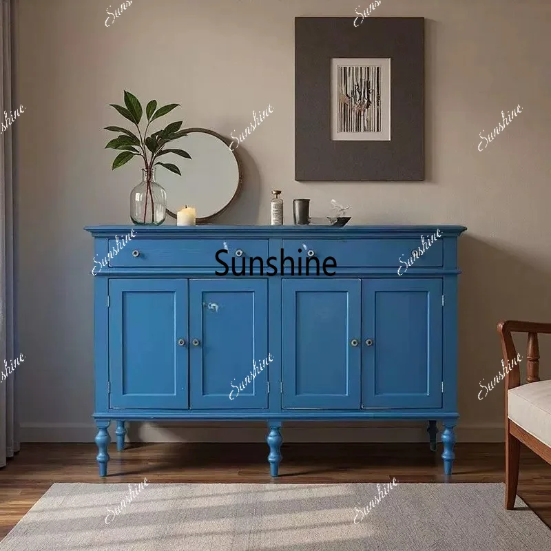 American retro entrance cabinet, decorated against the wall partition, storage