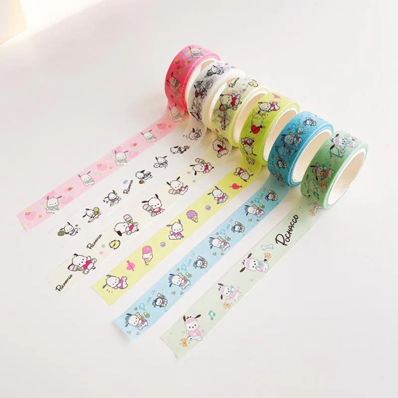 

48pcs/lot 15mm*5M Sanrio Pochacco Washi Tape Stickers Kawaii Scrapbooking Diary Adhesive Masking Tape Stationery Gift