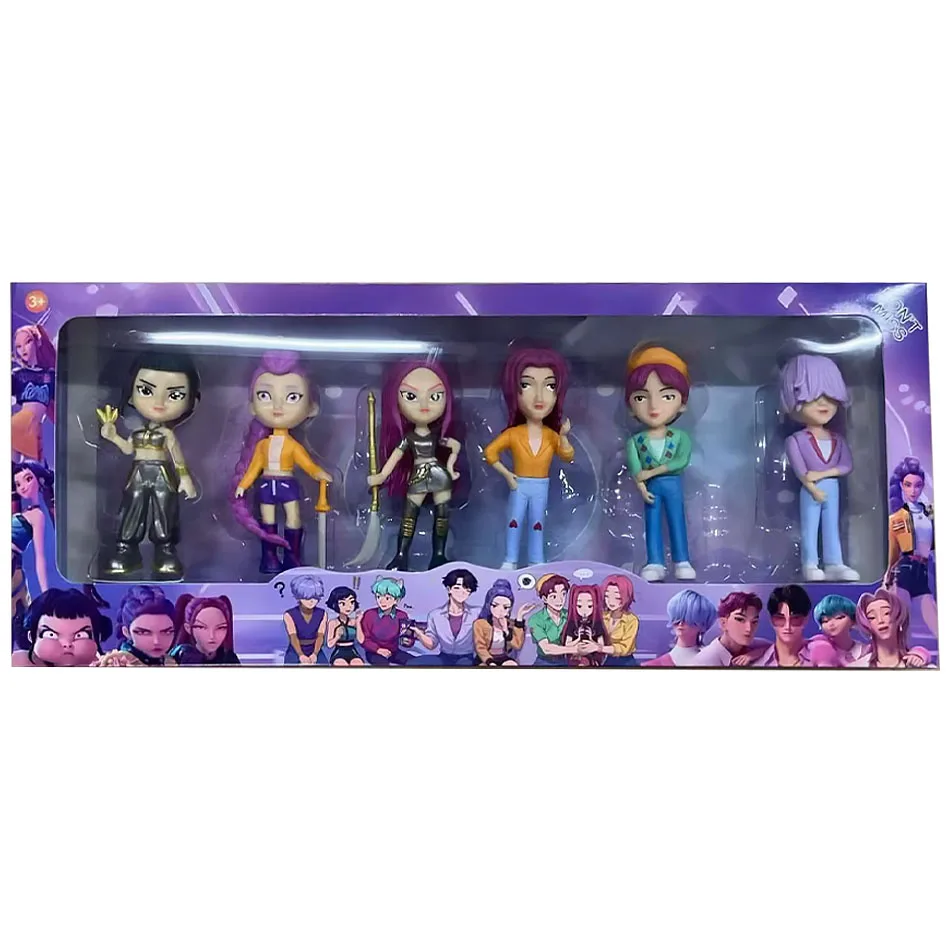 2027 جديد Kpop الشيطان هنتر رومي زوي ميرا أنيمي بولي فينيل كلوريد مجموعة شخصيات سطح المكتب الحلي هدية السنة الجديدة للأطفال