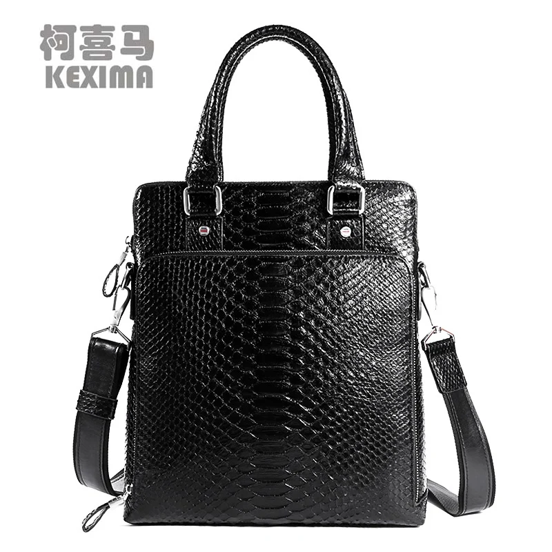 

yuanyu new import Python leather bag male bag Single shoulder bag business Men snake skin bags men briefcase male handbag