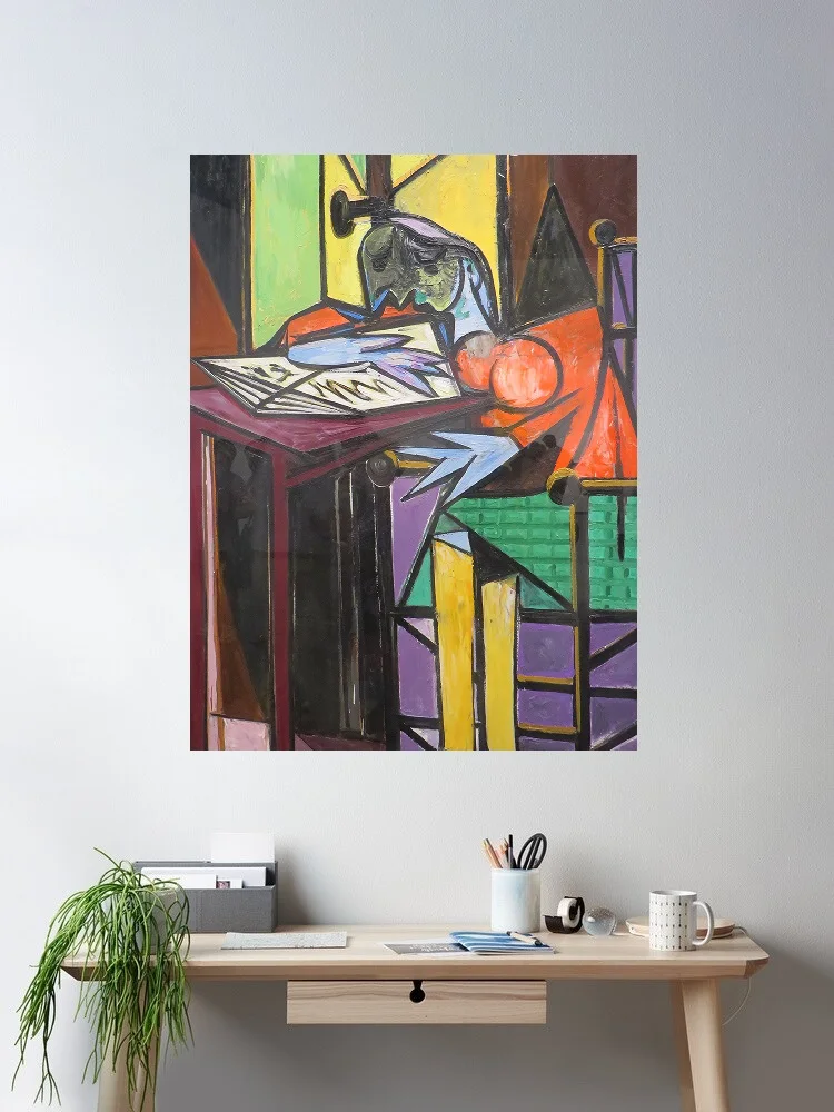 Woman Reading, 1935. Picasso Paris, Art Print Canvas Poster, Living Room Decor, Home Wall Picture