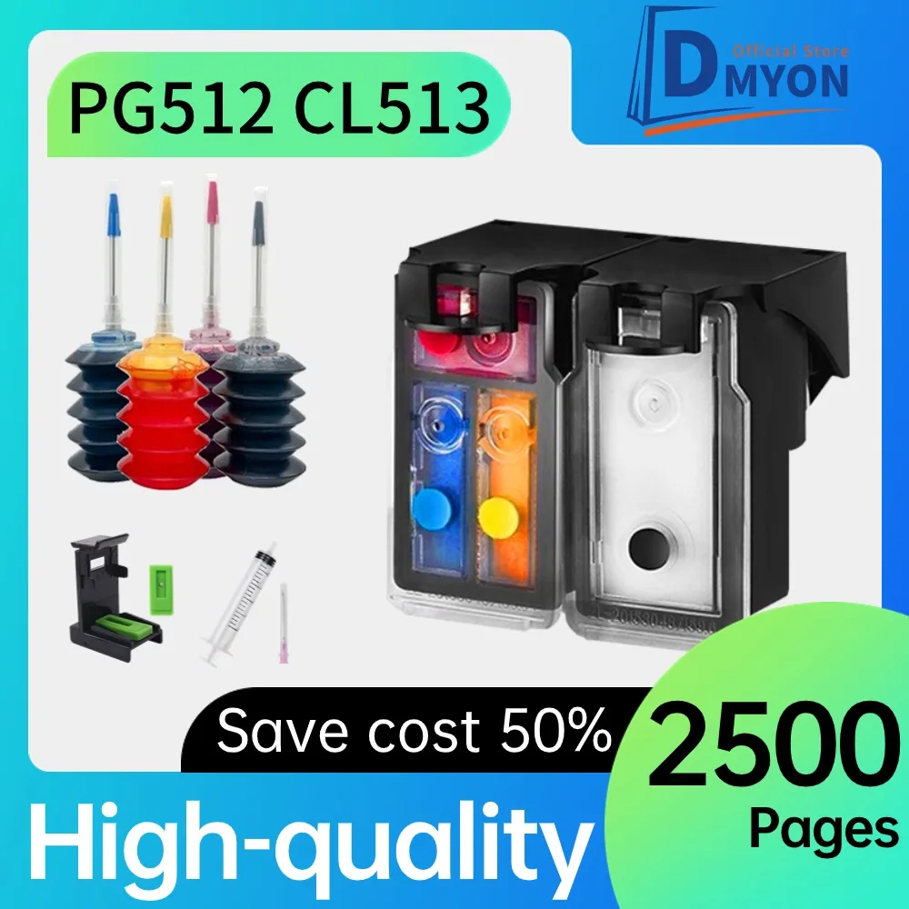 DMYON PG512 CL513 Ink Cartridge Compatible for Canon Pixma MP240 MP250 MP270 MP230 MP480 MX350 IP2700 P2702 Printer Cartridge